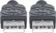 Kabel USB Manhattan USB-A - USB-A 1 m Czarny (353892) 2