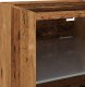 vidaXL vidaXL Ścienne szafki TV z LED, 2 szt., stare drewno, 30x28,5x30 cm 10