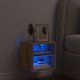 vidaXL vidaXL Ścienna szafka TV z LED, dąb artisan, 30x28,5x30 cm 4