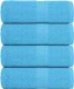 vidaXL vidaXL Ręczniczki, 4 szt., turkusowe, 30x30 cm, bawełna 100% 1
