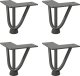 vidaXL Nogi do stołu Hairpin, 4 szt., antracyt, 10 cm, lita stal 1