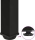 vidaXL Nogi do stolika kawowego, 4 szt., czarne, 30-32 cm, stal 9
