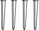 vidaXL Nogi do stołu Hairpin, 4 szt., czarne, 72 cm, lita stal 2
