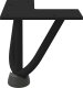 vidaXL Nogi do stołu Hairpin, 4 szt., czarne, 10 cm, lita stal 4