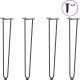 vidaXL Nogi do stołu Hairpin, 4 szt., antracyt, 72 cm, lita stal 1