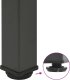 vidaXL Nogi do stolika kawowego, 4 szt., antracyt, 30-32 cm, stal 9