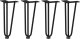 vidaXL Nogi do stołu Hairpin, 4 szt., czarne, 30 cm, lita stal 3