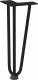 vidaXL Nogi do stołu Hairpin, 4 szt., czarne, 30 cm, lita stal 4