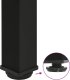 vidaXL Nogi do stolika kawowego, 4 szt., czarne, 72-74 cm, stal 8