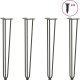 vidaXL Nogi do stołu Hairpin, 4 szt., antracyt, 72 cm, lita stal 1