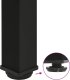 vidaXL Nogi do stolika kawowego, 4 szt., czarne, 100-102 cm, stal 9