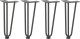 vidaXL Nogi do stołu Hairpin, 4 szt., antracyt, 30 cm, lita stal 2
