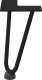 vidaXL Nogi do stołu Hairpin, 4 szt., czarne, 20 cm, lita stal 4