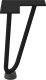 vidaXL Nogi do stołu Hairpin, 4 szt., czarne, 20 cm, lita stal 5