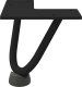vidaXL Nogi do stołu Hairpin, 4 szt., czarne, 10 cm, lita stal 4
