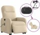 vidaXL vidaXL Podnoszony fotel masujący, elektryczny, rozkładany, kremowy 10
