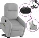 vidaXL vidaXL Podnoszony fotel masujący, elektryczny, rozkładany, szary 9