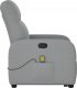 vidaXL vidaXL Podnoszony fotel masujący, rozkładany, jasnoszary, tkanina 6