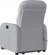 vidaXL vidaXL Podnoszony fotel masujący, rozkładany, jasnoszary, tkanina 7