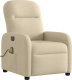 vidaXL vidaXL Rozkładany fotel masujący, elektryczny, kremowy, tkanina 4
