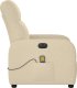 vidaXL vidaXL Rozkładany fotel masujący, elektryczny, kremowy, tkanina 6