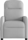 vidaXL vidaXL Rozkładany fotel masujący, szary, obity tkaniną 3