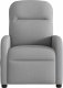 vidaXL vidaXL Rozkładany fotel masujący, jasnoszary, obity tkaniną 3