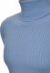 Leccos Sweter z golfem golf męski bawełniany dopasowany w prążek błękitny M 2