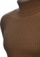 Leccos Sweter z golfem golf męski bawełniany dopasowany w prążek brązowy XL 1