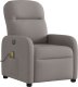 vidaXL vidaXL Rozkładany fotel masujący, elektryczny, kolor taupe, tkanina 4