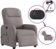 vidaXL vidaXL Rozkładany fotel masujący, elektryczny, kolor taupe, tkanina 9