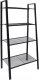 AWD Interior Regał metalowy czarny 148x61,8 cm 4 półki z ażurowej siateczki 1
