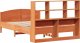 vidaXL Łóżko z regałem, bez materaca, woskowy brąz, 120x200 cm, sosna 6