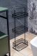 AWD Interior Regał stalowy łazienkowy czarny 75,5x24,4x17 cm 3 półki druciane 6