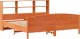 vidaXL Łóżko z regałem, bez materaca, woskowy brąz, 200x200cm, sosnowe 3