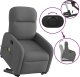 vidaXL Podnoszony fotel masujący, rozkładany, ciemnoszary, tkanina 9
