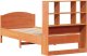 vidaXL Łóżko z regałem, bez materaca, woskowy brąz, 75x190 cm, sosnowe 6
