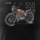 Topslang Koszulka z motocyklem na motor Honda 550 Four legend męska czarna REGULAR XXL 2