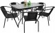 Bergamo Zestaw ogrodowy jadalniany na taras BERGOMO dla 6 osób czarny 1