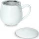 Cup&You Zestaw prezentowy Big Box ŚLubny- Zestaw herbat z okazji Ślubu: 20 saszetek - 20x 5g z herbatą o różnych smakach, Matowe kubki z zaparzaczem biały i czarny, świeca sojowa bukiet piwonii, herbata 12