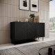 Cama Meble ML Komoda 3D2SZ ONDA 150x45x85 czarny 3