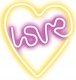 Forever Light Neon LED Love w sercu ścienny 25x2x27,5cm na USB 1