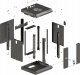 Lanberg ML SZAFA INSTALACYJNA RACK WISZĄCA 19" 6U 600X450 SZARA DRZWI PERFOROWANE LANBERG (FLAT PACK) 7