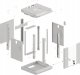 Lanberg ML SZAFA INSTALACYJNA RACK WISZĄCA 10" 4U 300X300 SZARA DRZWI PRZESZKLONE LANBERG (FLAT PACK) 3