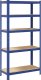 vidaXL Regał z 5 półkami, niebieski, stal i materiał drewnopochodny 2