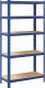 vidaXL Regał z 5 półkami, niebieski, stal i materiał drewnopochodny 6