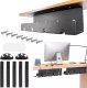 Alogy Organizer kabli pod blat półka na kable listwe przewody blat biurko biurkowy aluminiowy uchwyt Alogy 40cm Czarny 13