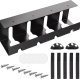 Alogy Organizer kabli pod blat półka na kable listwe przewody blat biurko biurkowy aluminiowy uchwyt Alogy 40cm Czarny 14