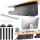 Alogy Organizer kabli pod blat półka na kable listwe przewody blat biurko biurkowy aluminiowy uchwyt Alogy 40cm Czarny 16