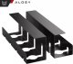 Alogy Organizer kabli pod blat półka na kable listwe przewody blat biurko biurkowy aluminiowy uchwyt Alogy 40cm Czarny 17